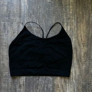 Black bralette/ criss cross back/ crop top